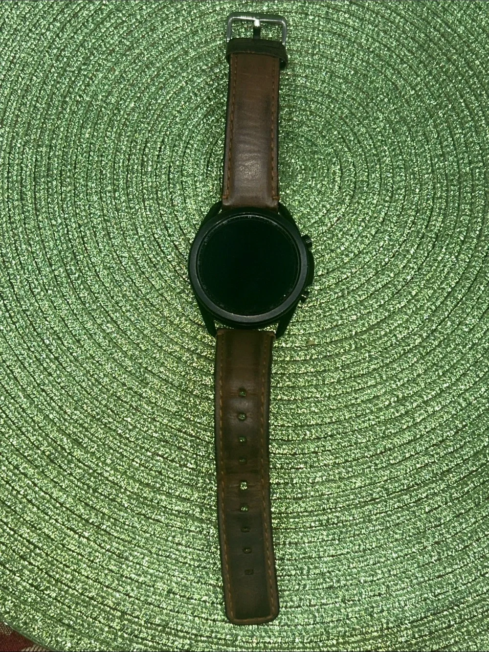 Samsung Galaxy Watch 45 mm Stainless Steel case - Brown Band